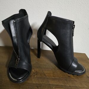 DKNY Black Cut-Out Heeled Boots
